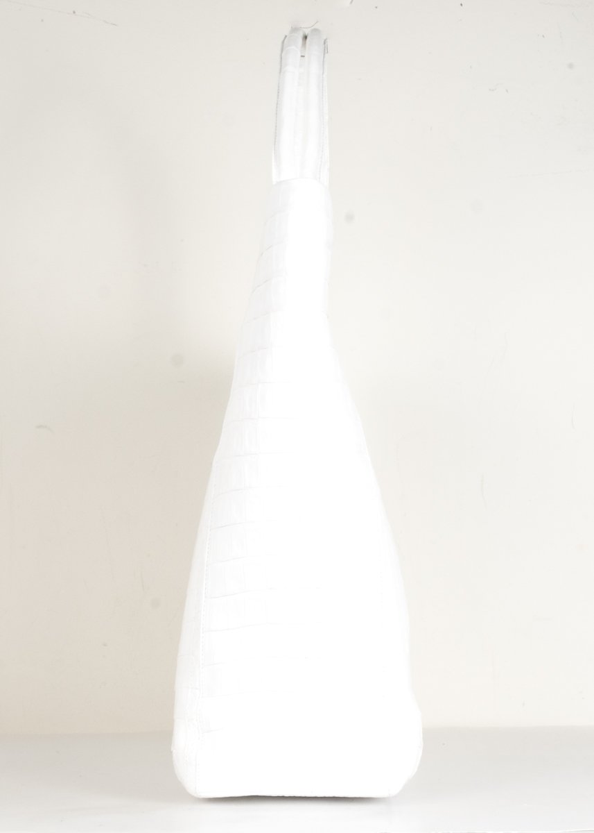 Nancy Gonzalez x Kaws White Crocodile Leaf Tote NWT