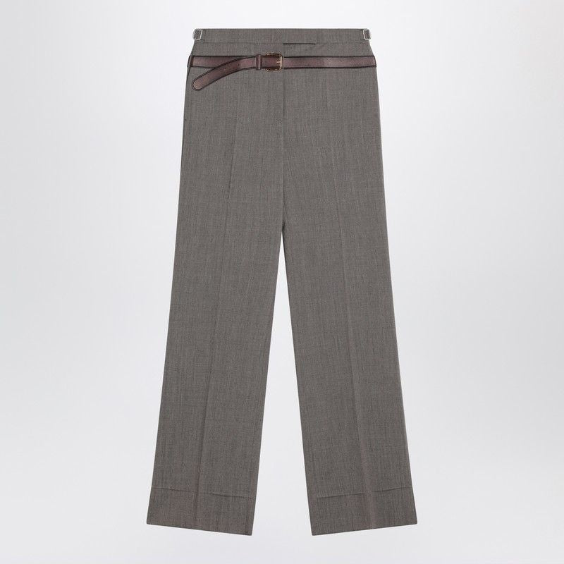 PRADA Wide Trousers with Printed Belt