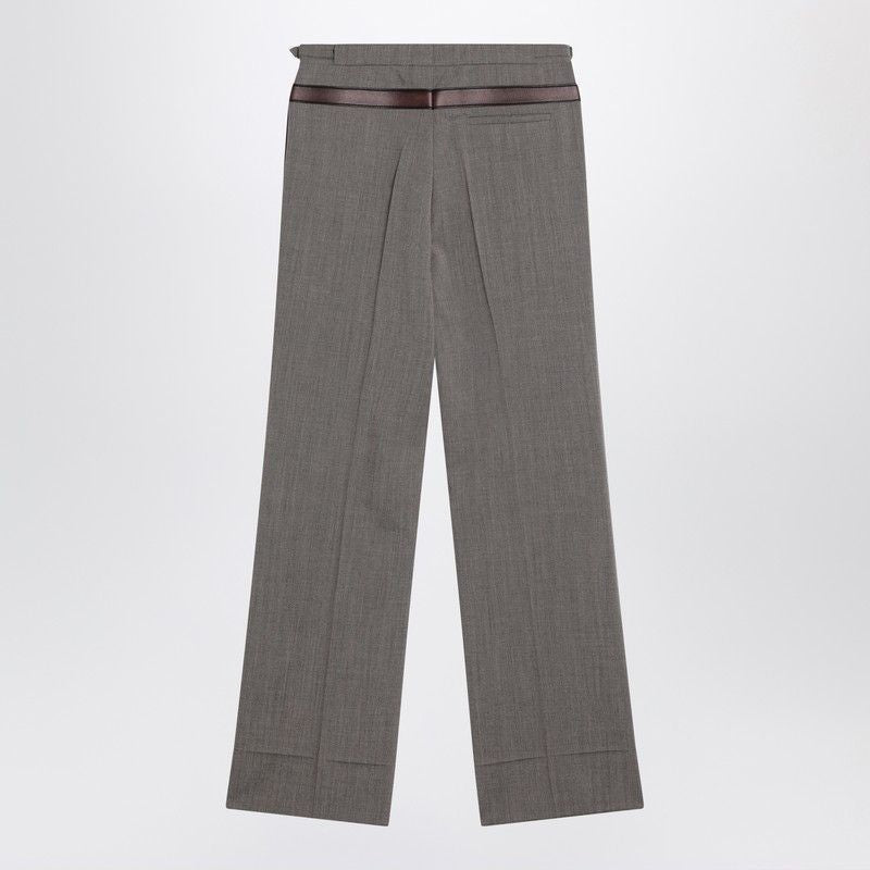 PRADA Wide Trousers with Printed Belt