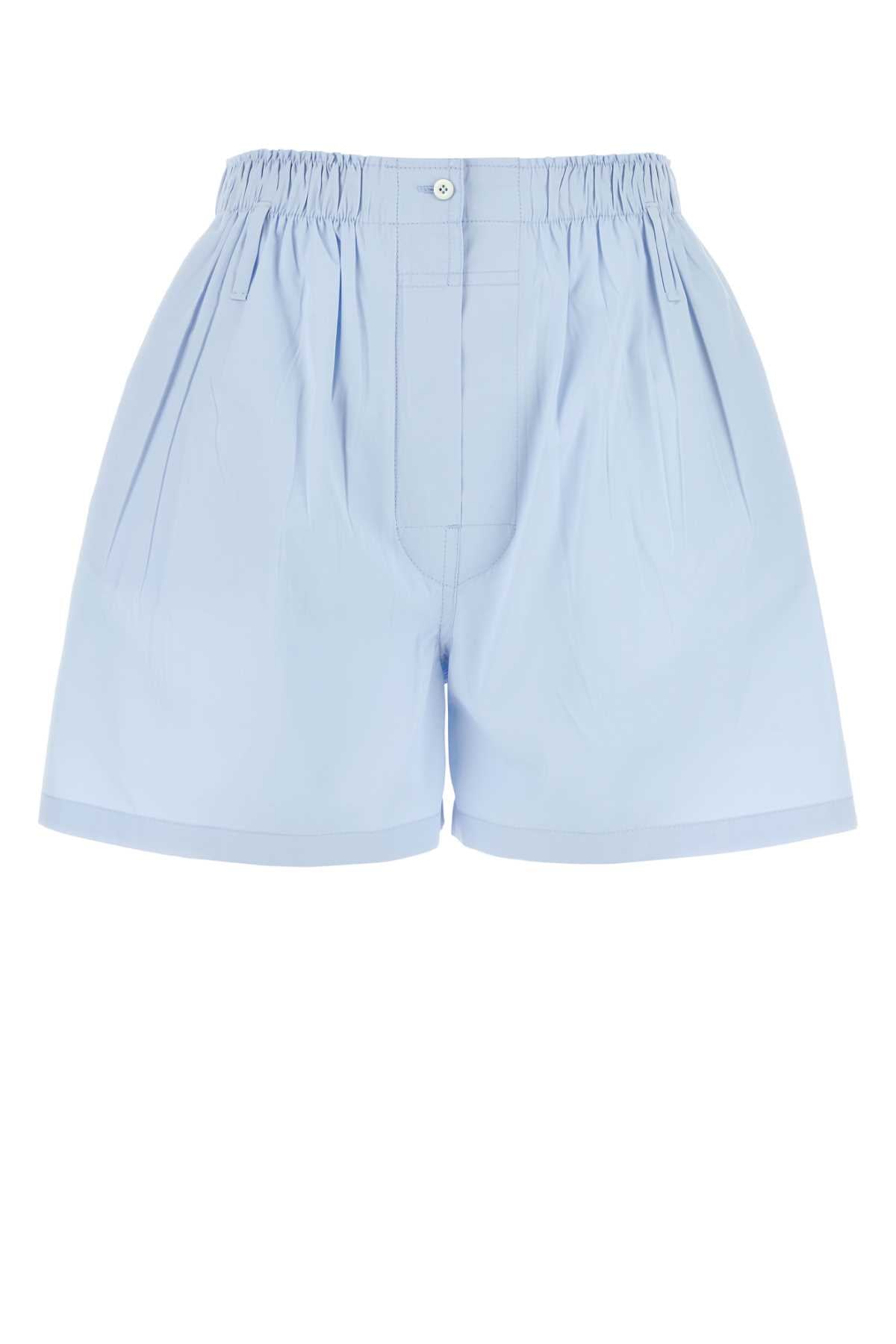 PRADA Light Poplin Mini Shorts for Women - FW25