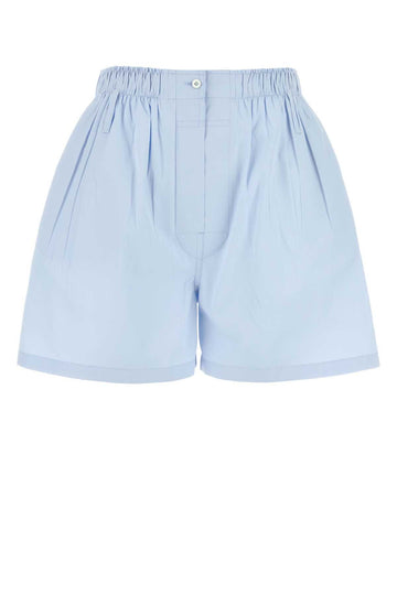 PRADA Light Poplin Mini Shorts for Women - FW25