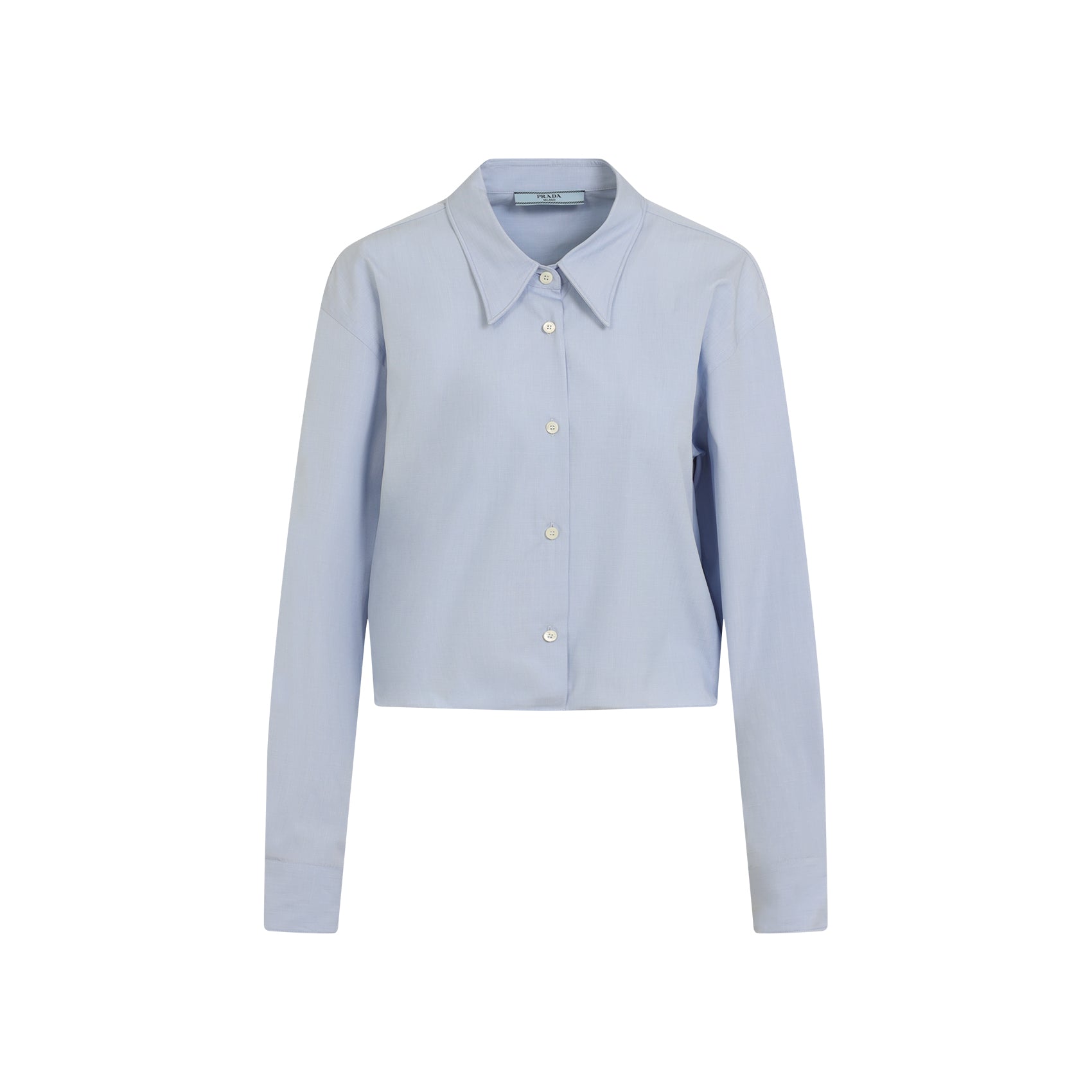 PRADA Cotton Shirt with Nacre Buttons - Women's SS25