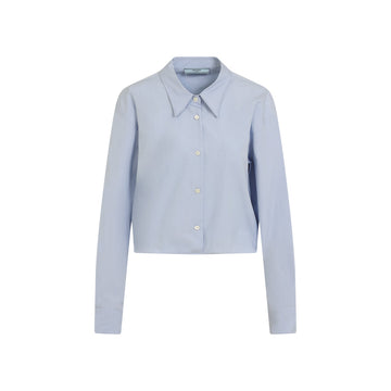 PRADA Cotton Shirt with Nacre Buttons - Women's SS25