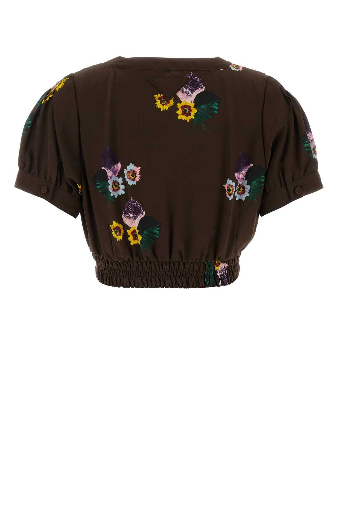 PRADA Floral Printed Mini Crop Top