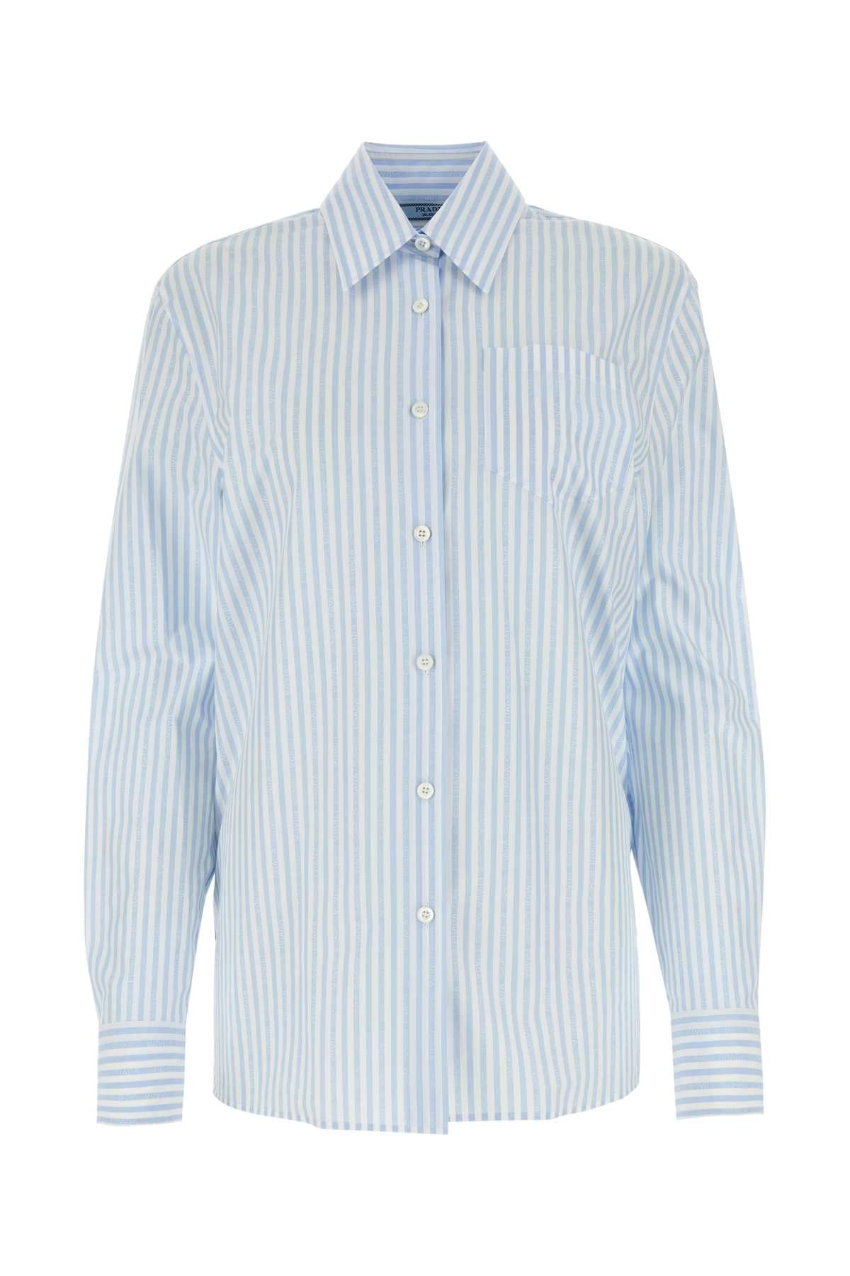 PRADA Embroidered Poplin Shirt for Women - FW24 Collection