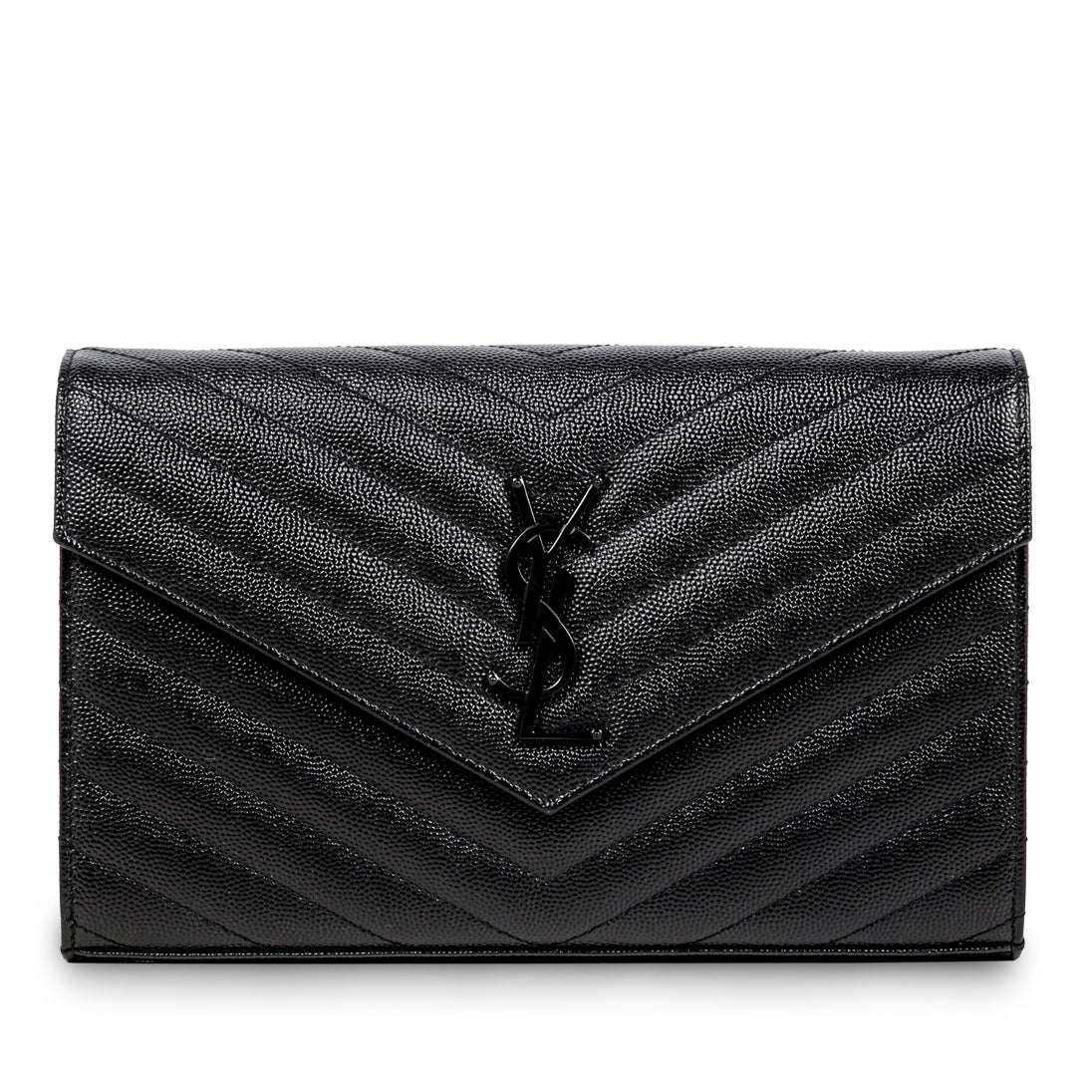 Yves Saint Laurent Monogram Envelope Wallet on Chain