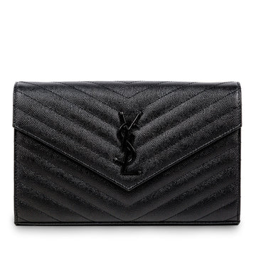Yves Saint Laurent Monogram Envelope Wallet on Chain