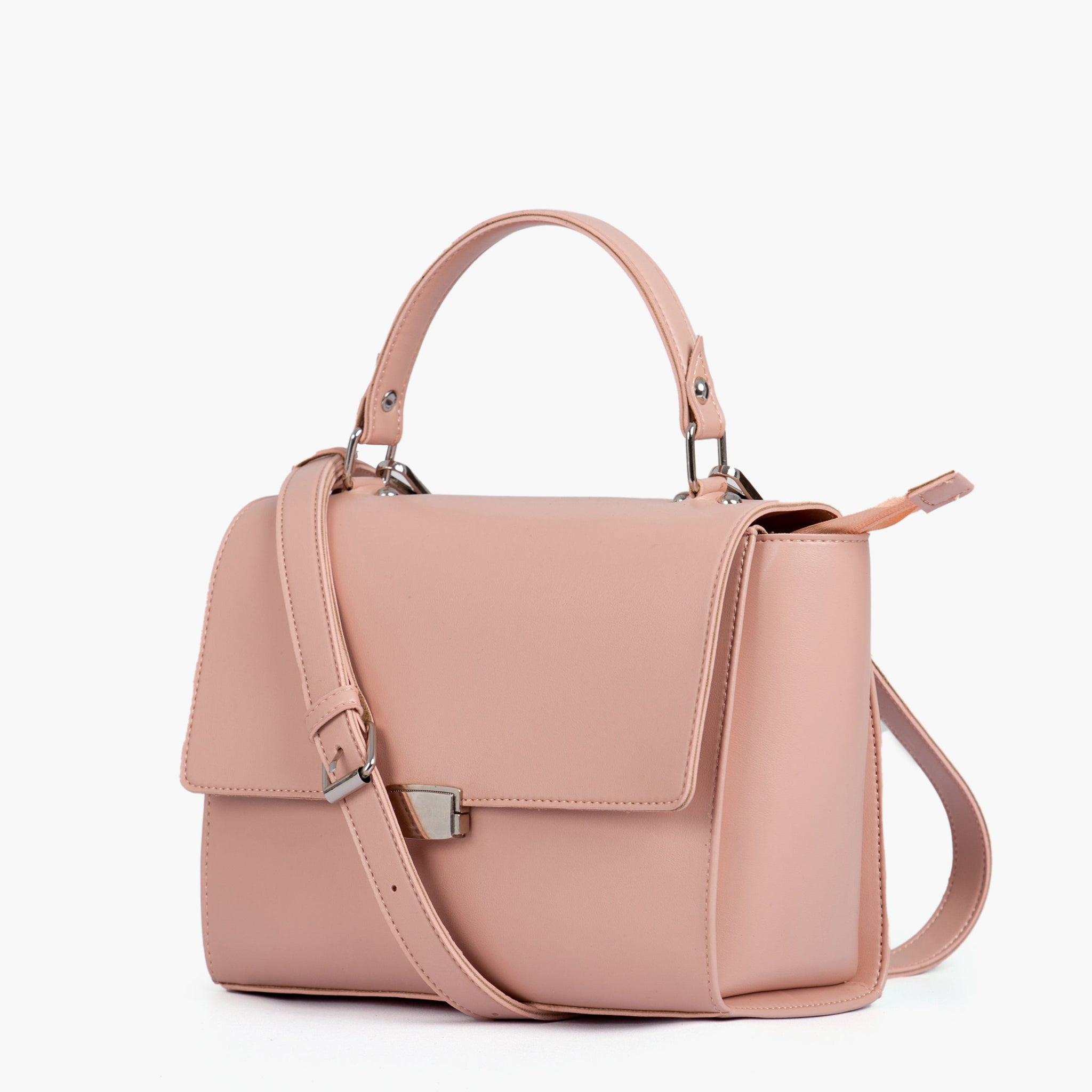 Peach mini messenger bag