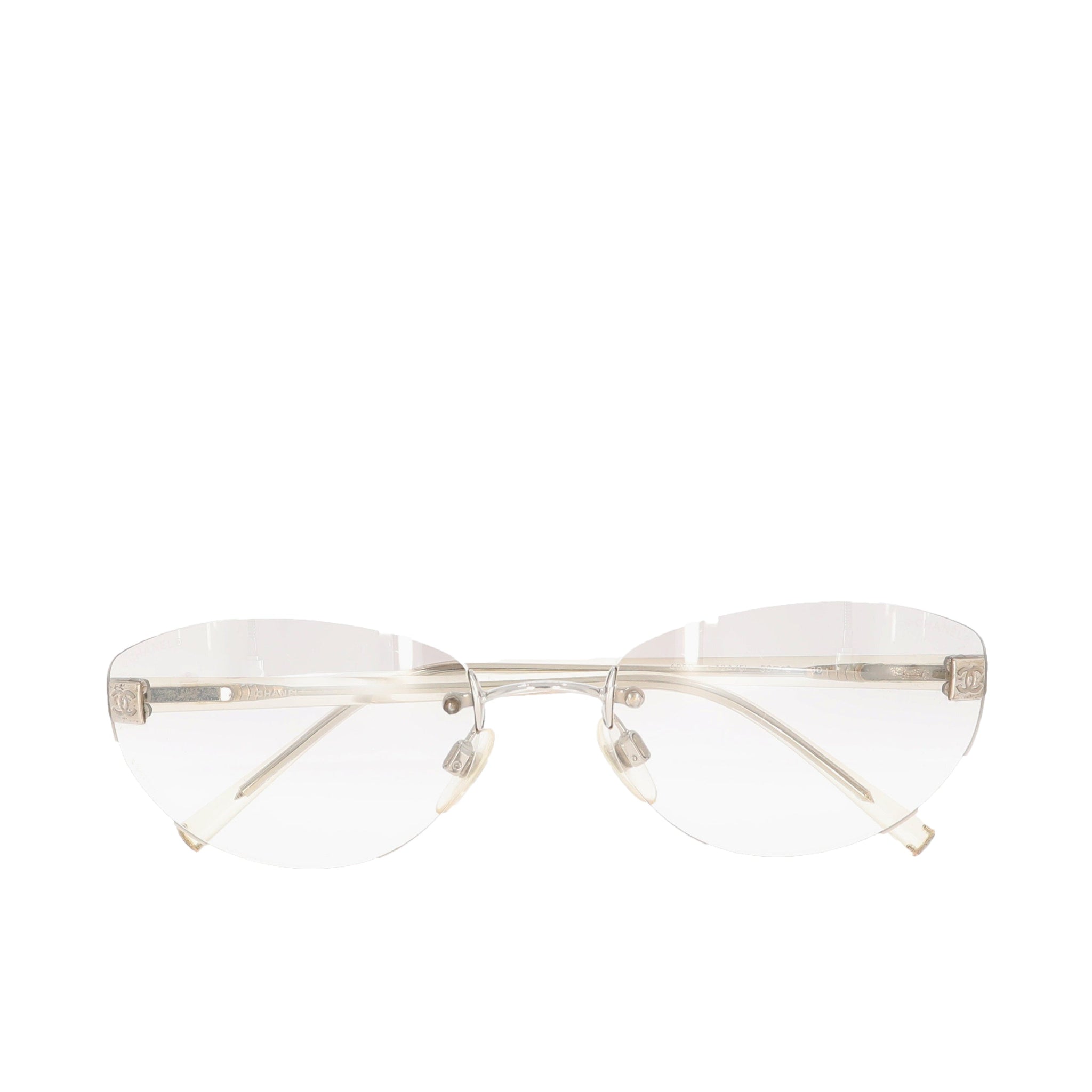 Top Quality Chanel Glasses in Silver Metal