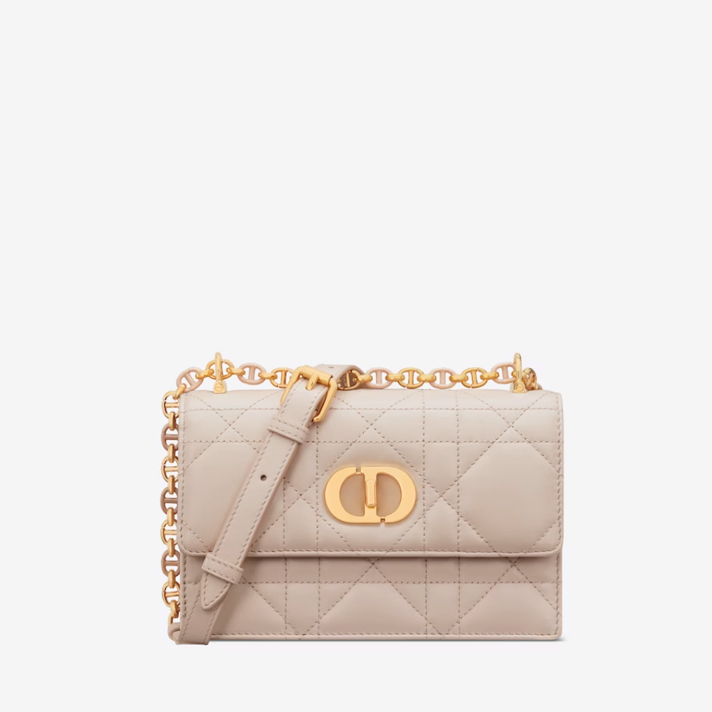 Powder Beige Macrocannage Lambskin Miss Caro Mini Bag Leather Mini Bag for Women