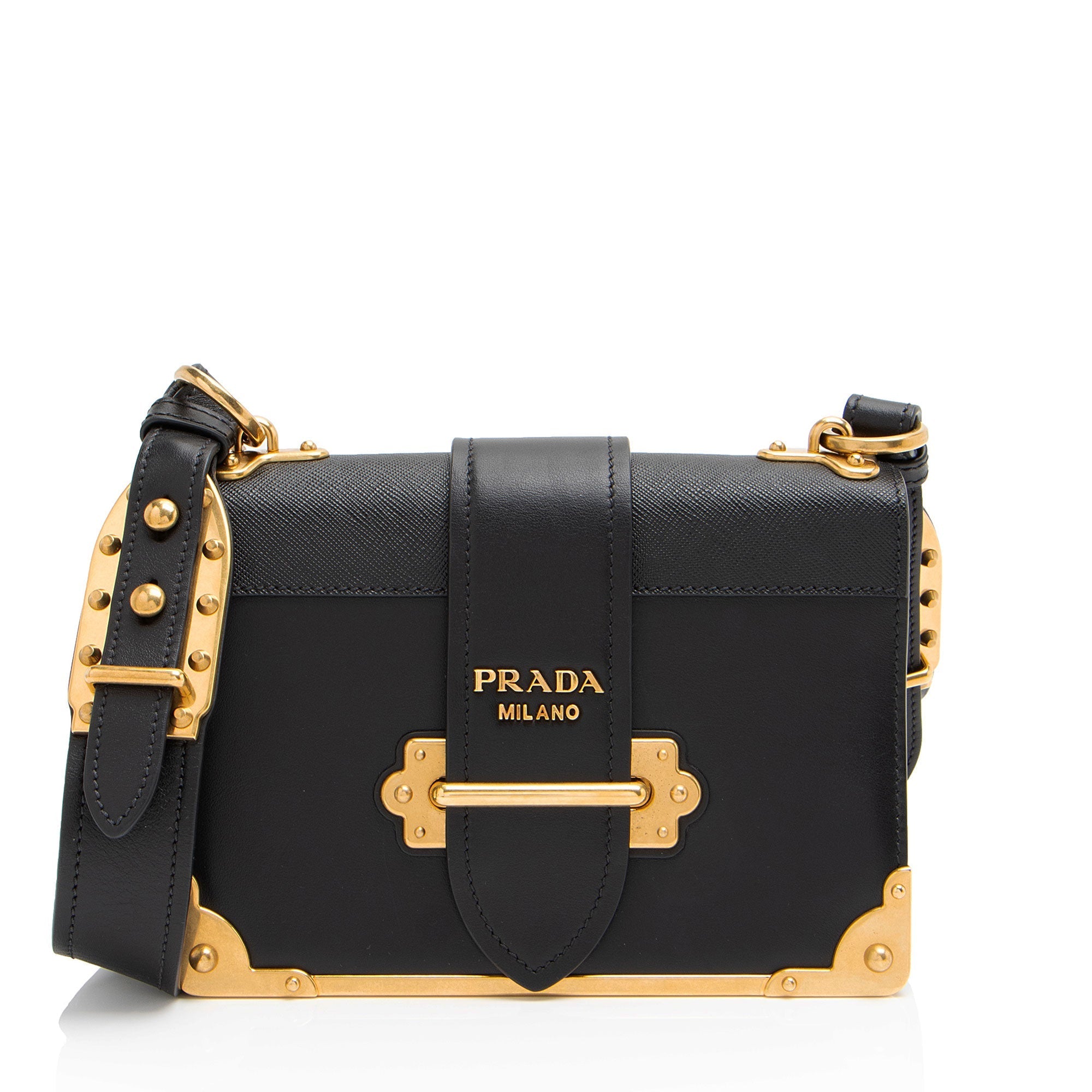 Prada Calfskin Cahier Shoulder Bag