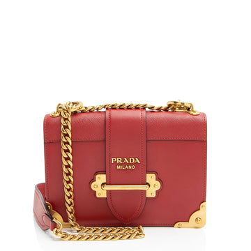 Prada Calfskin Cahier Shoulder Bag