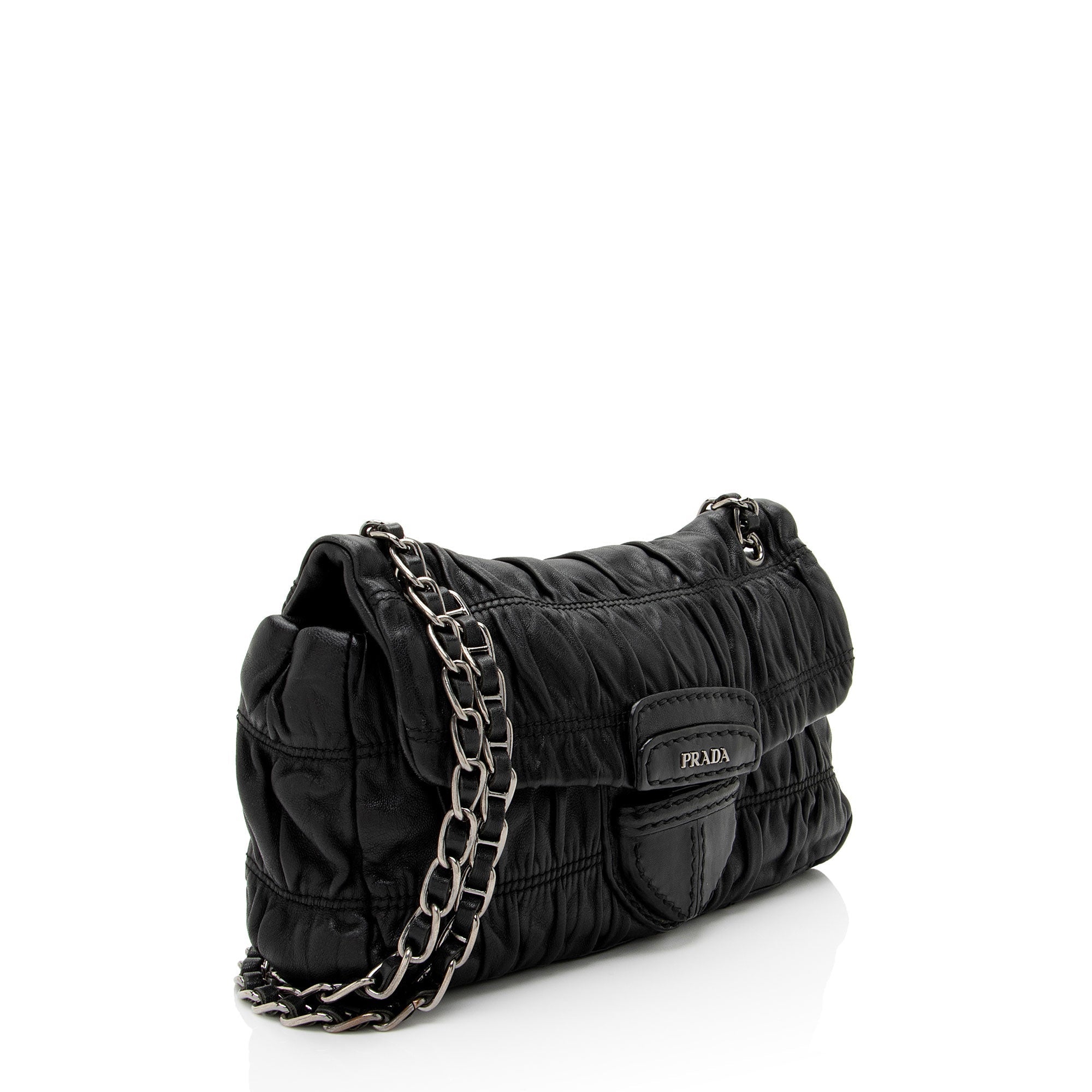 Prada Nappa Gaufre Chain Shoulder Bag