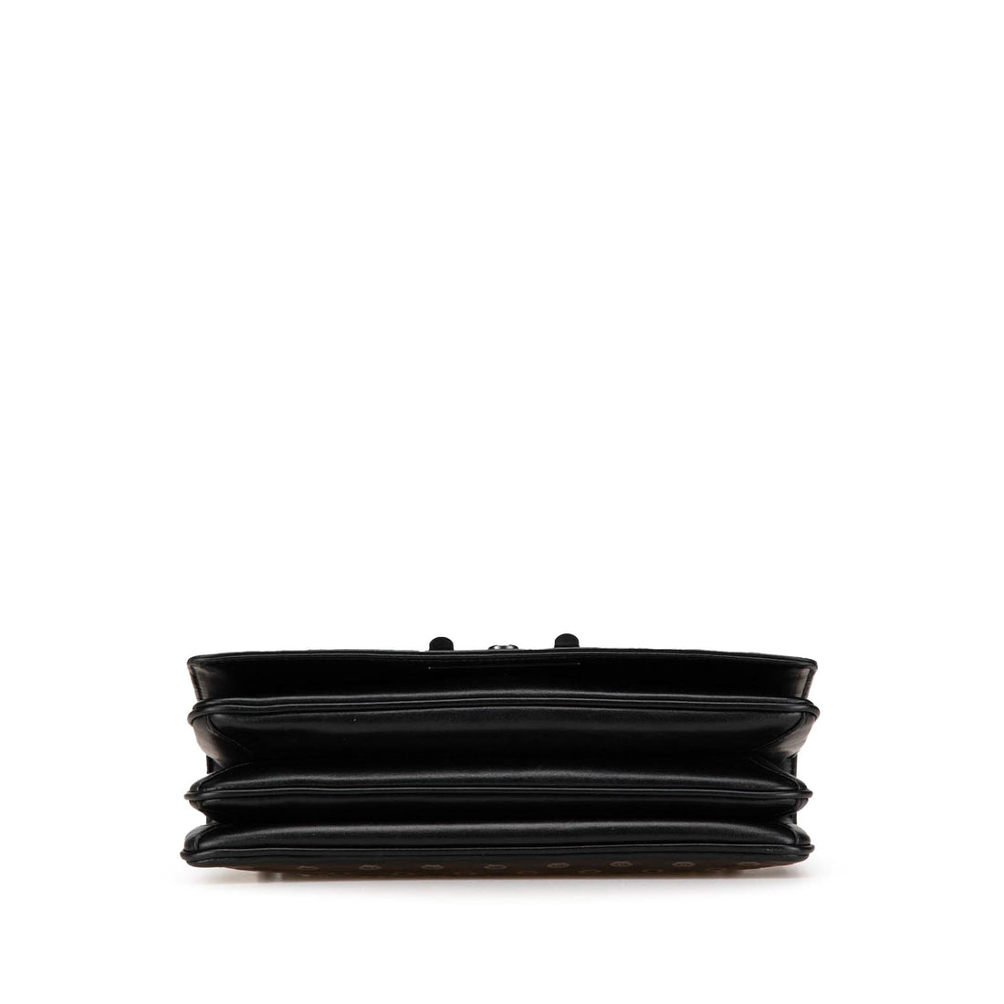 Prada Soft Calf Grommet Lock Flap Chain Shoulder Bag