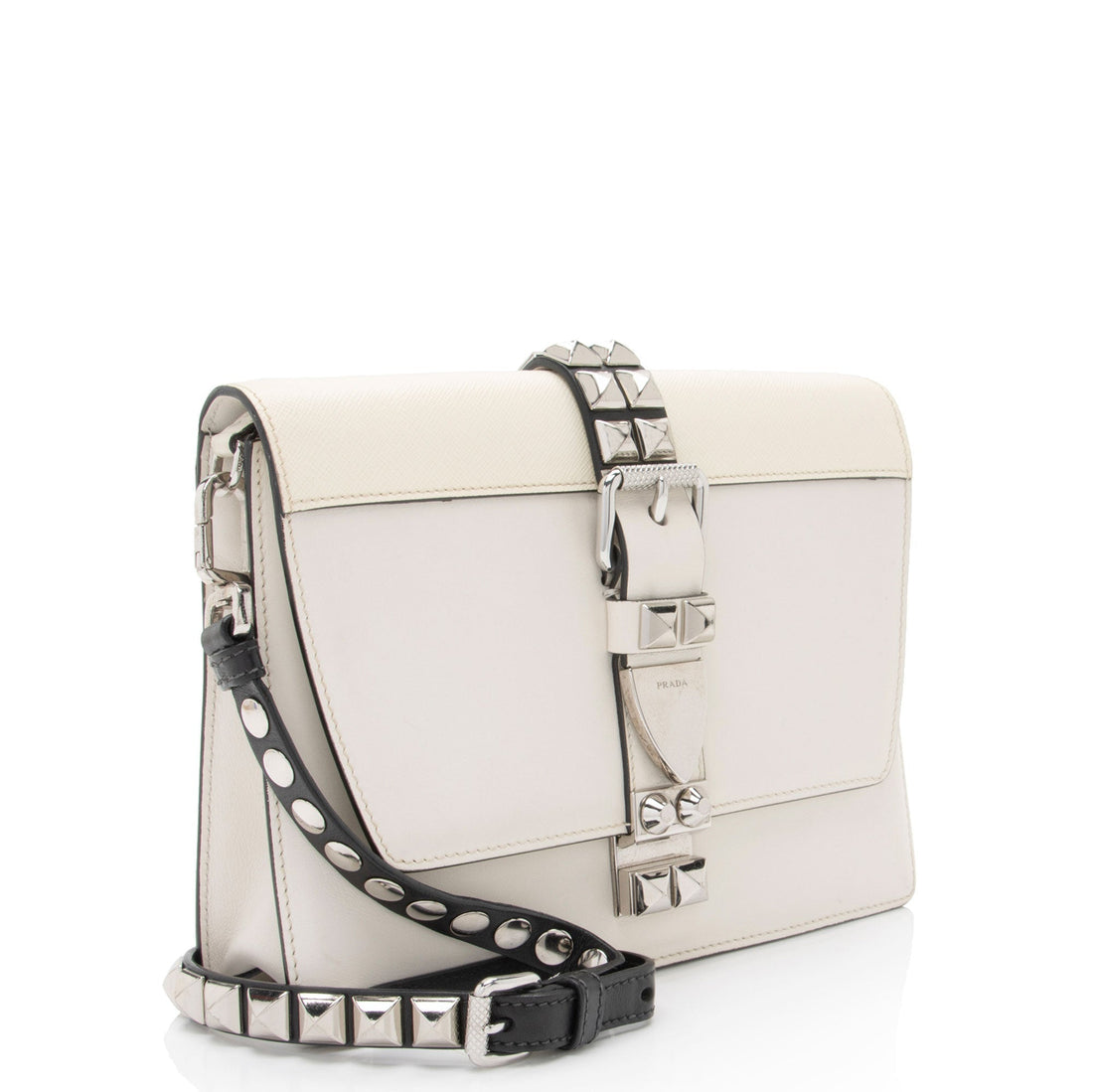 Prada Studded Calfskin Elektra Small Shoulder Bag