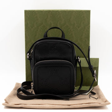 Gucci GG Embossed Mini Bag Black Leather