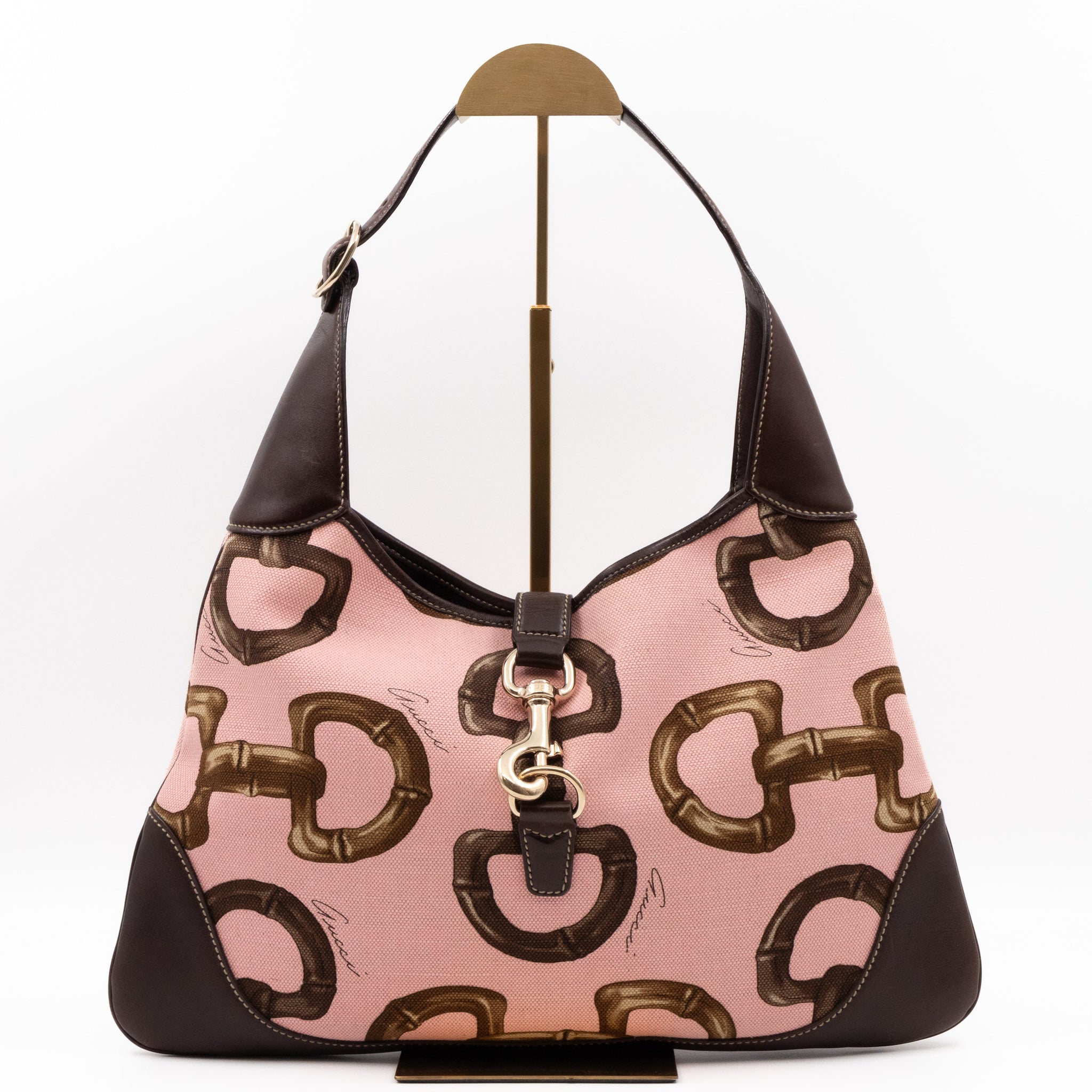 Gucci Jackie O Bouvier Medium Hobo Horsebit Canvas