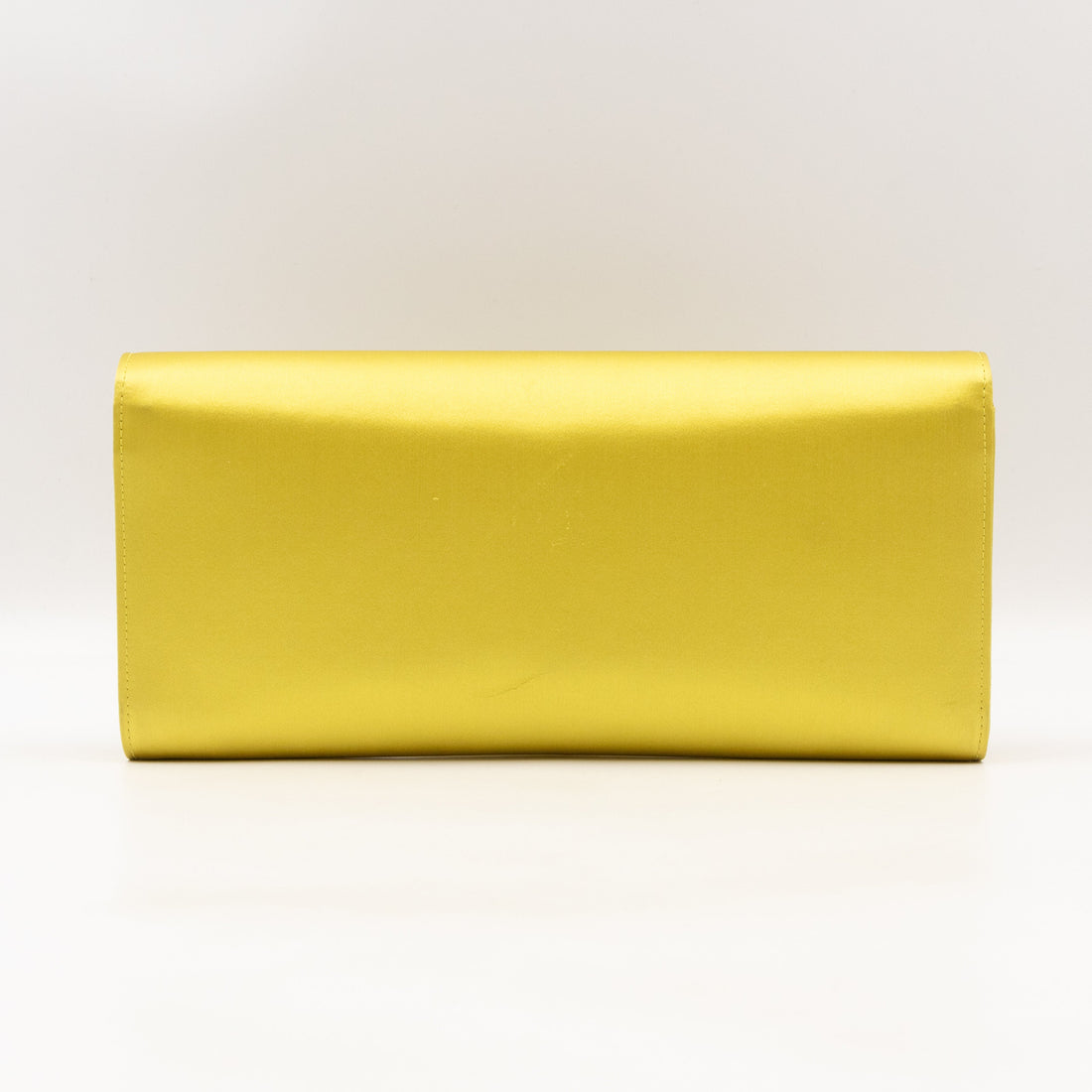 Gucci Broadway Clutch Yellow Satin with Crystals