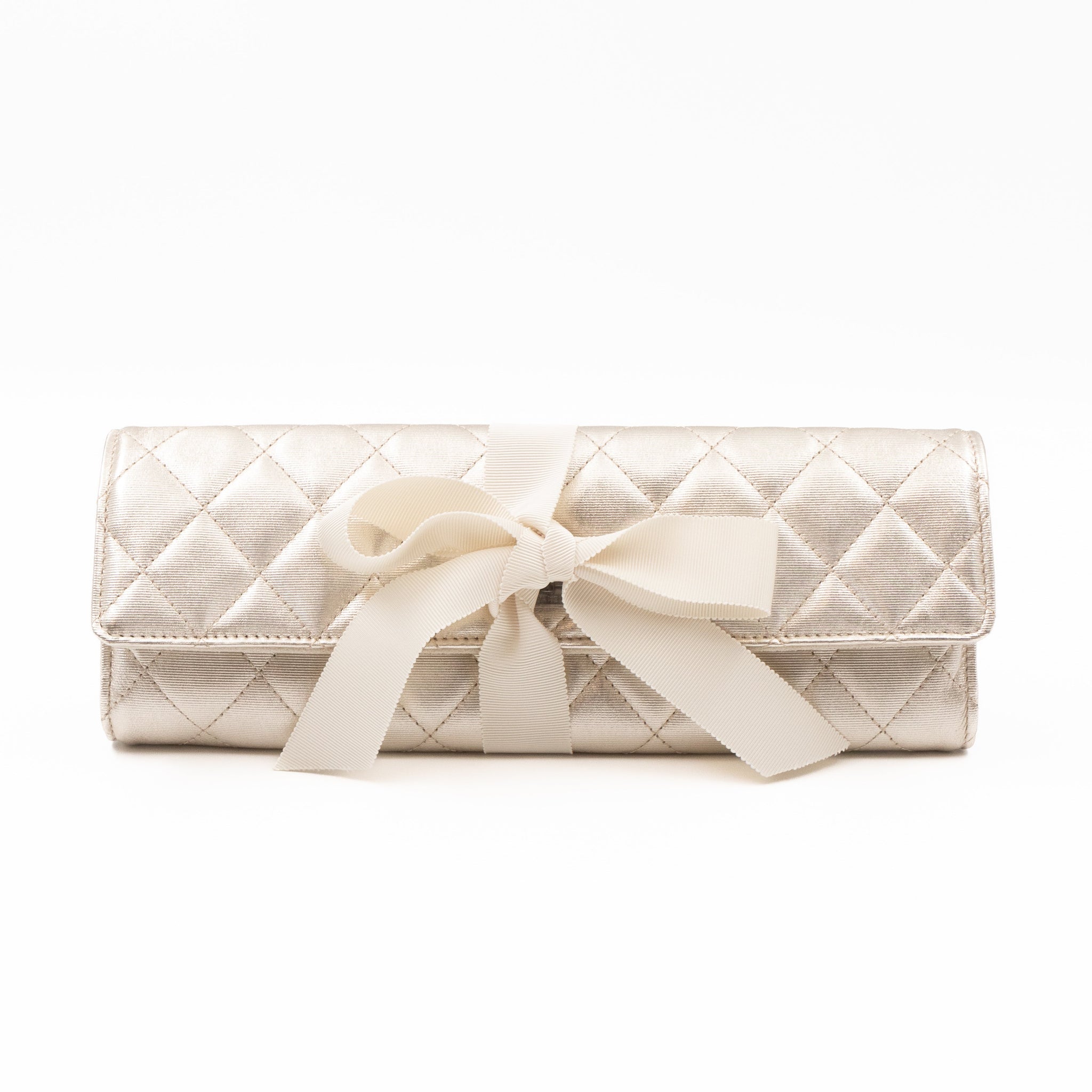 2.55 Jewelry Case Clutch Silver