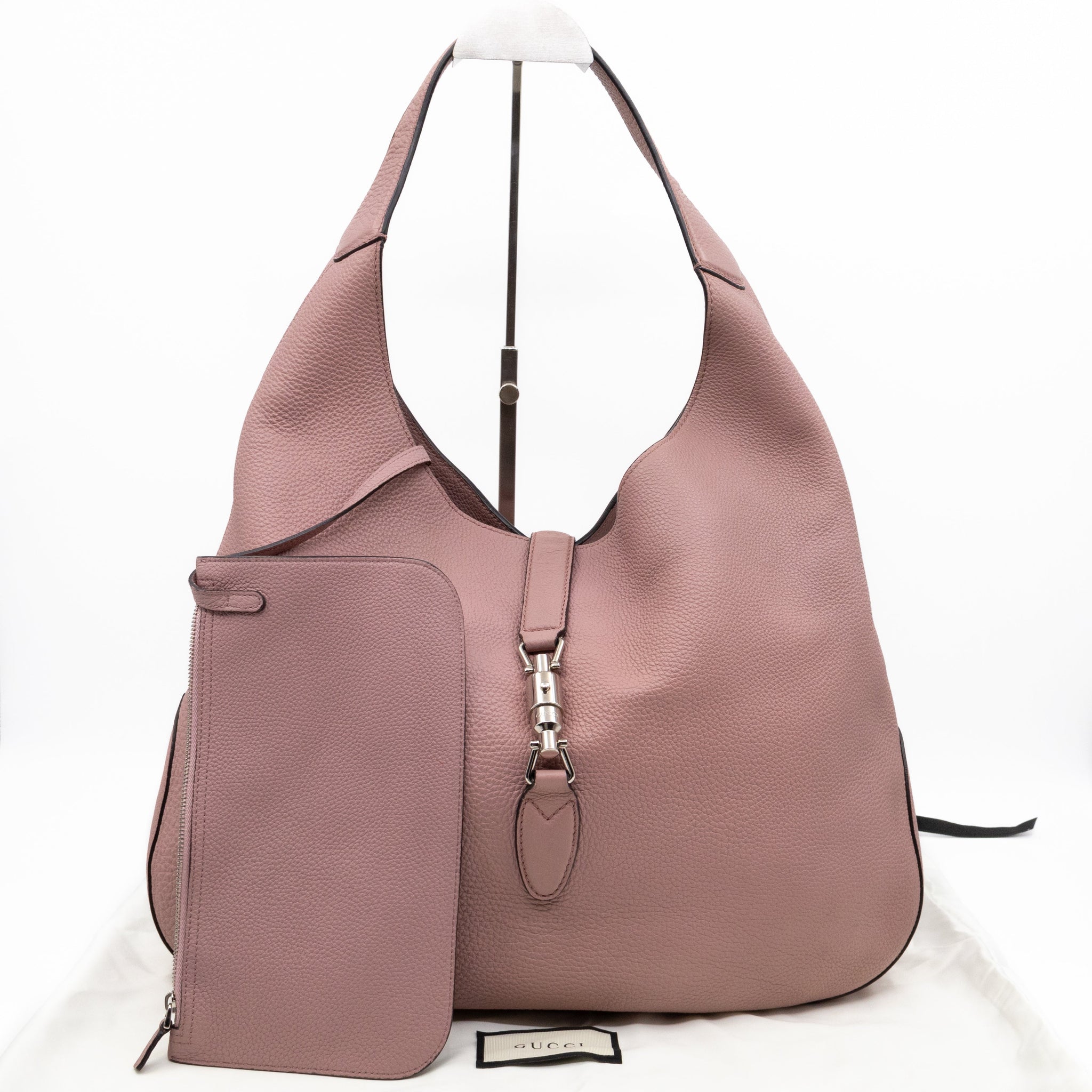 Gucci Jackie Large Hobo Bag Rosy Phard Leather