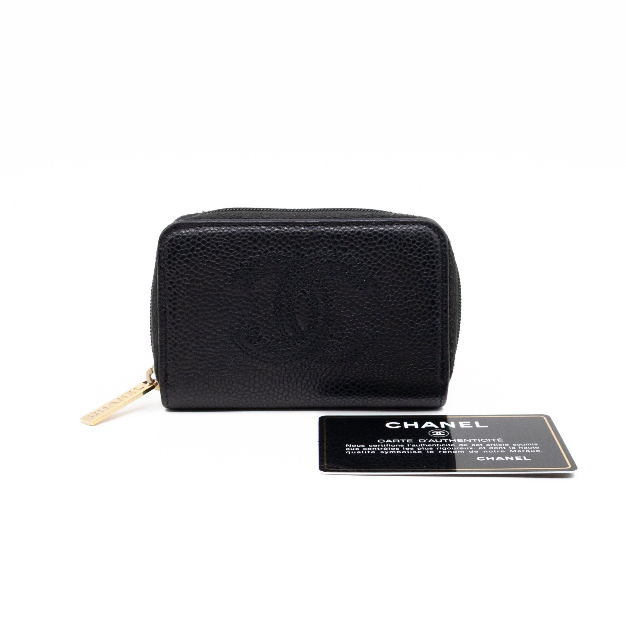 Zip Around Card Case CC Black Caviar