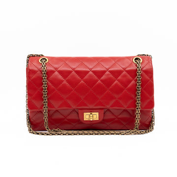 Reissue 2.55 226 Double Flap Bag Red Leather