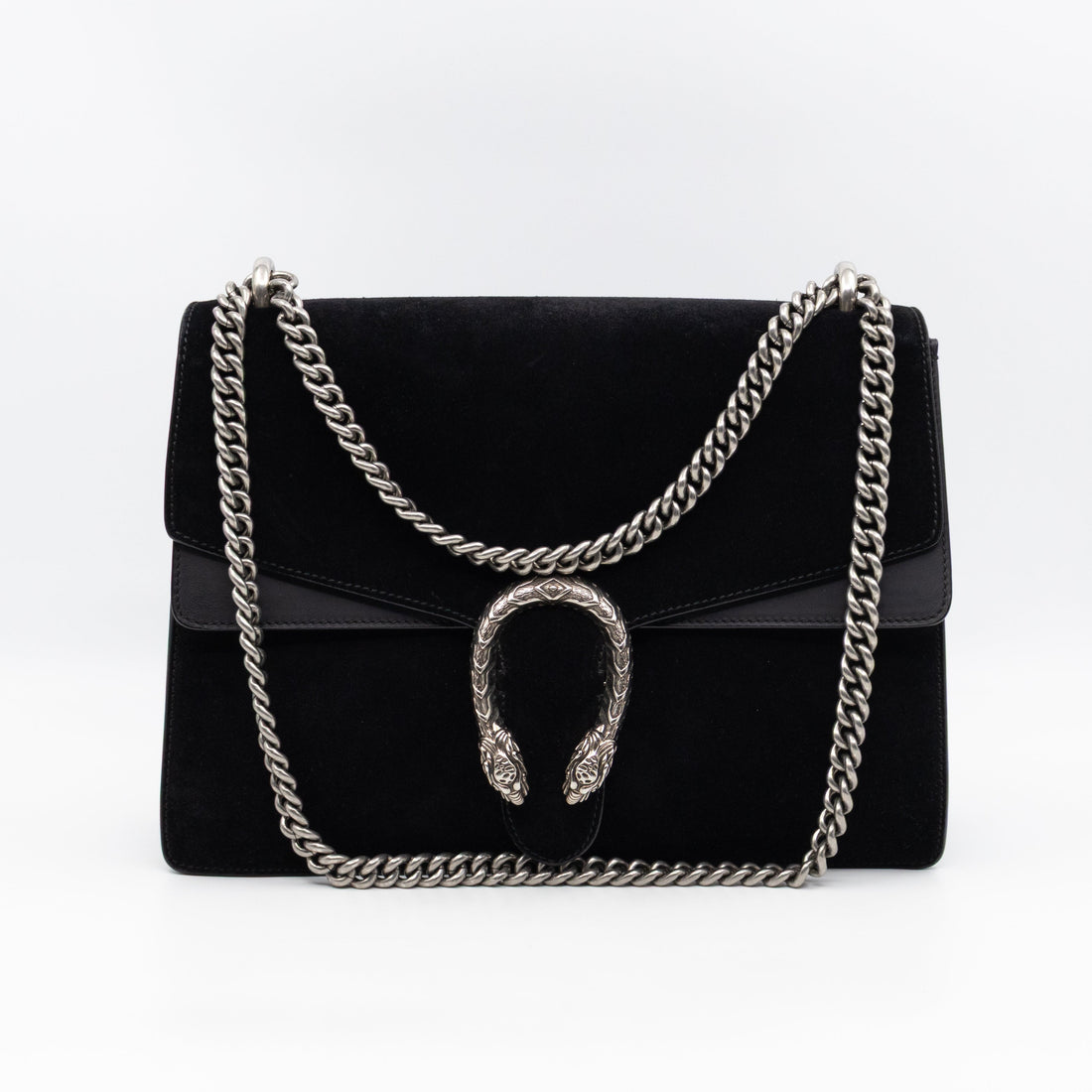 Gucci Dionysus Medium Black Suede Leather