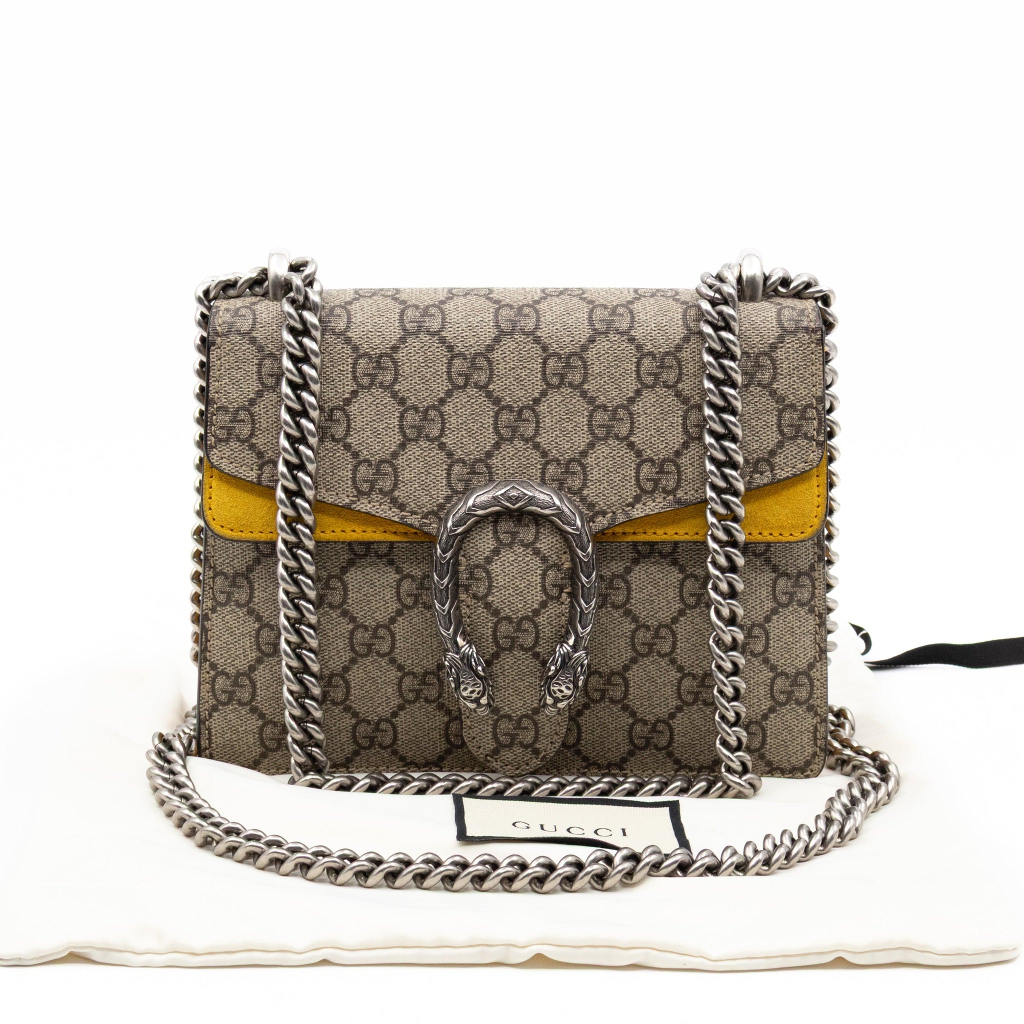 Gucci Dionysus Mini GG Supreme Yellow Suede