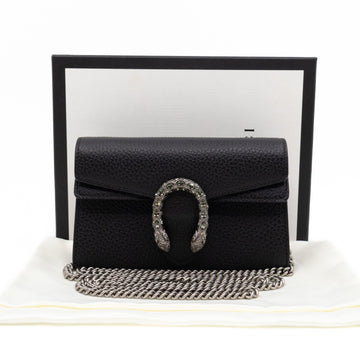 Gucci Dionysus Super Mini Black Leather
