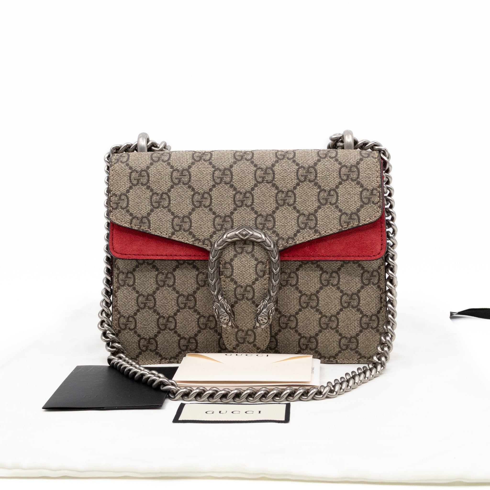 Gucci Dionysus Mini GG Supreme Red Suede