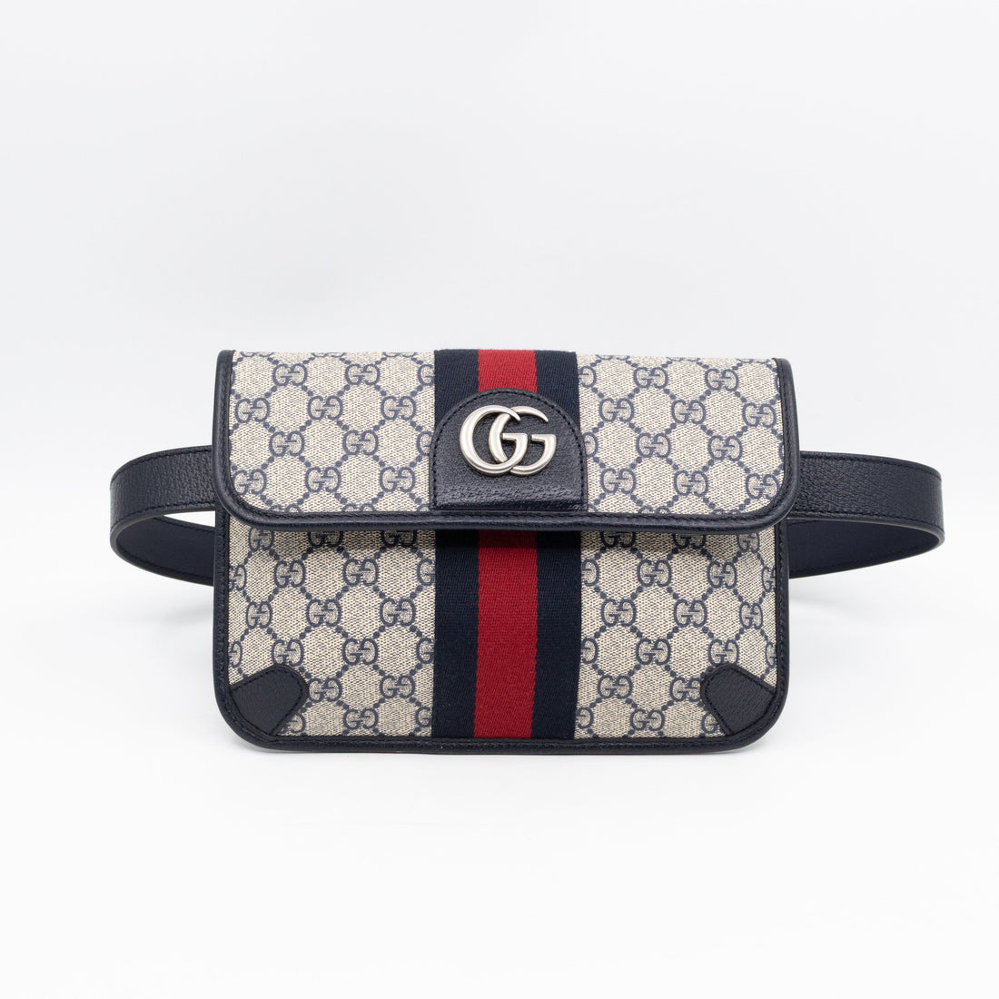 Gucci Ophidia Small Belt bag GG Supreme Navy Leather 85/34