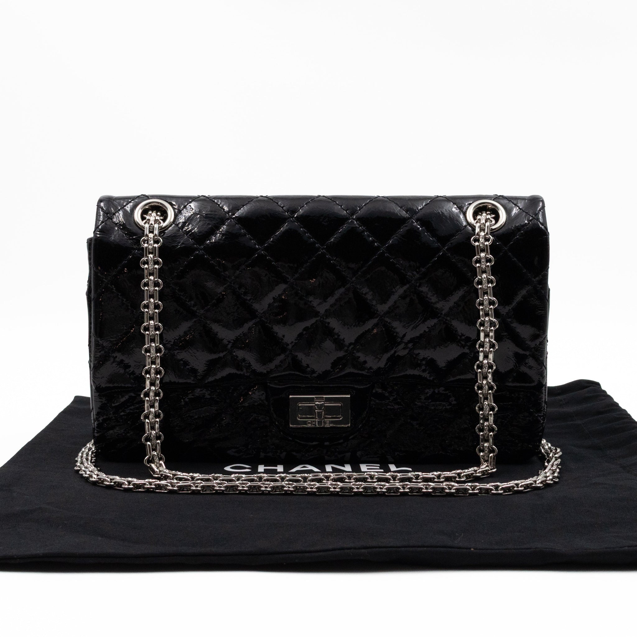 2.55 Reissue 225 Black Patent Leather