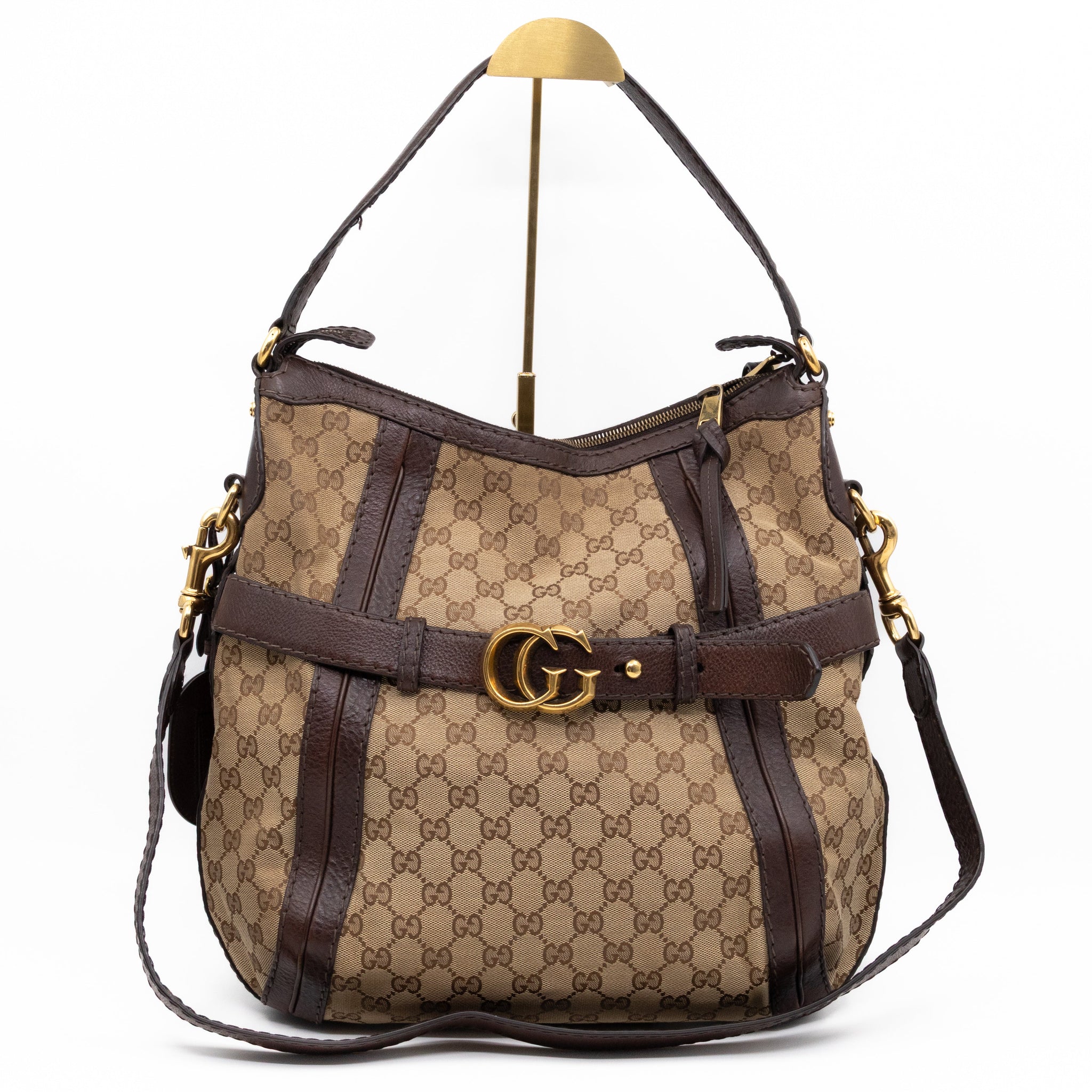 Gucci GG Running Hobo Bag Brown