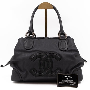 Bowling Bag Black Washed Leather