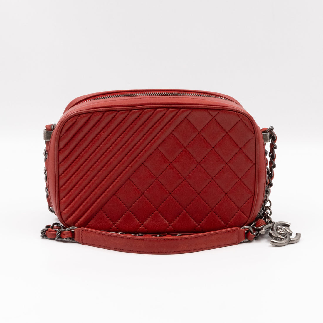 Small Coco Boy Camera Bag Red Lambskin