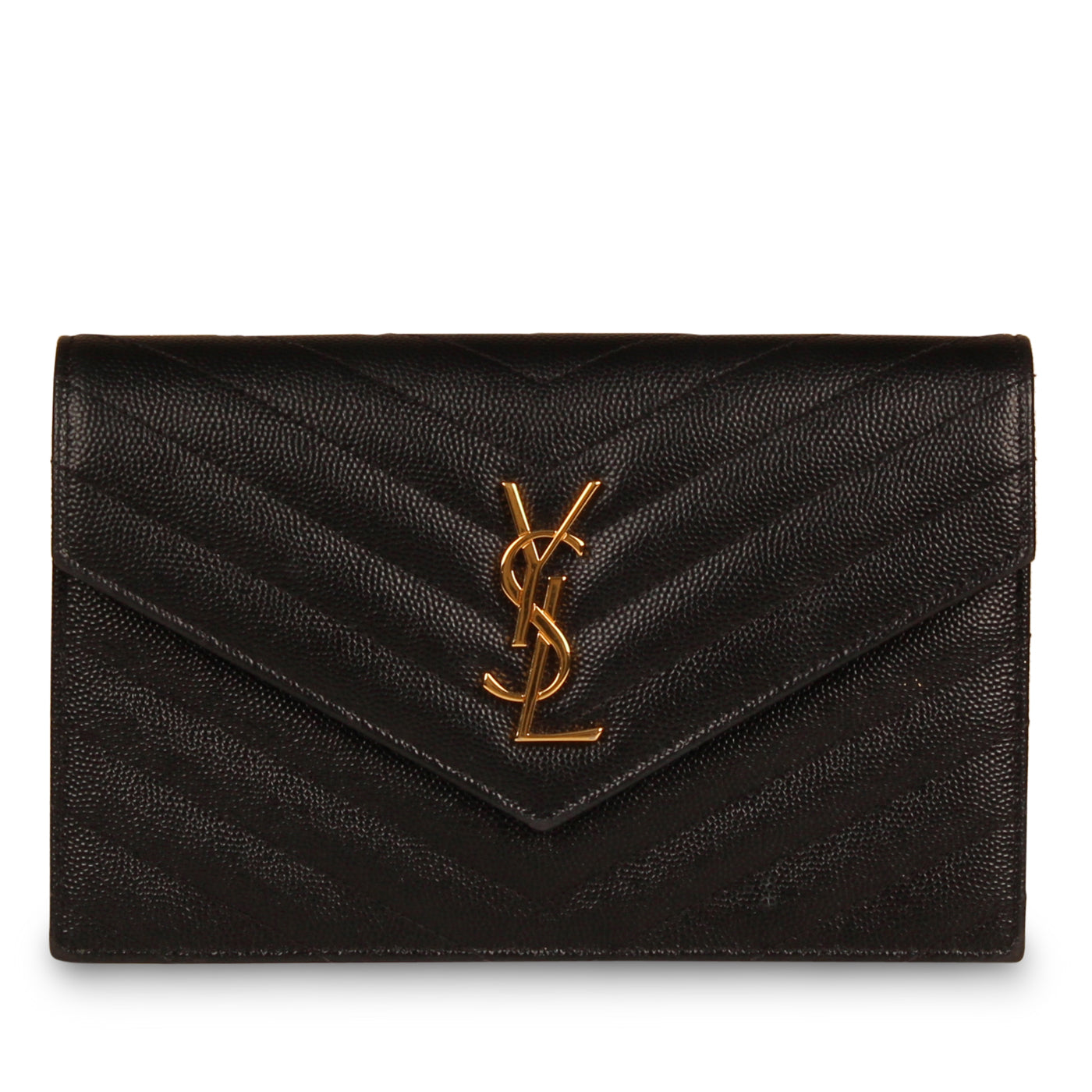 Yves Saint Laurent Monogram Envelope Chain Wallet