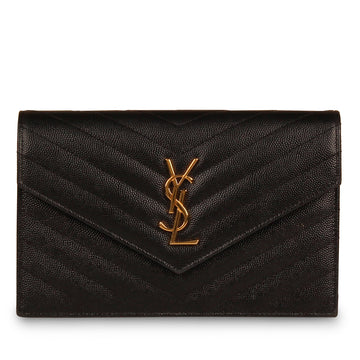 Yves Saint Laurent Monogram Envelope Chain Wallet