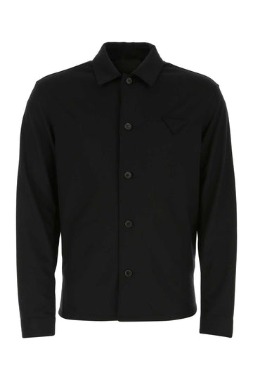 PRADA Elegant Wool and Cashmere Blend Shirt for Men - Size 50