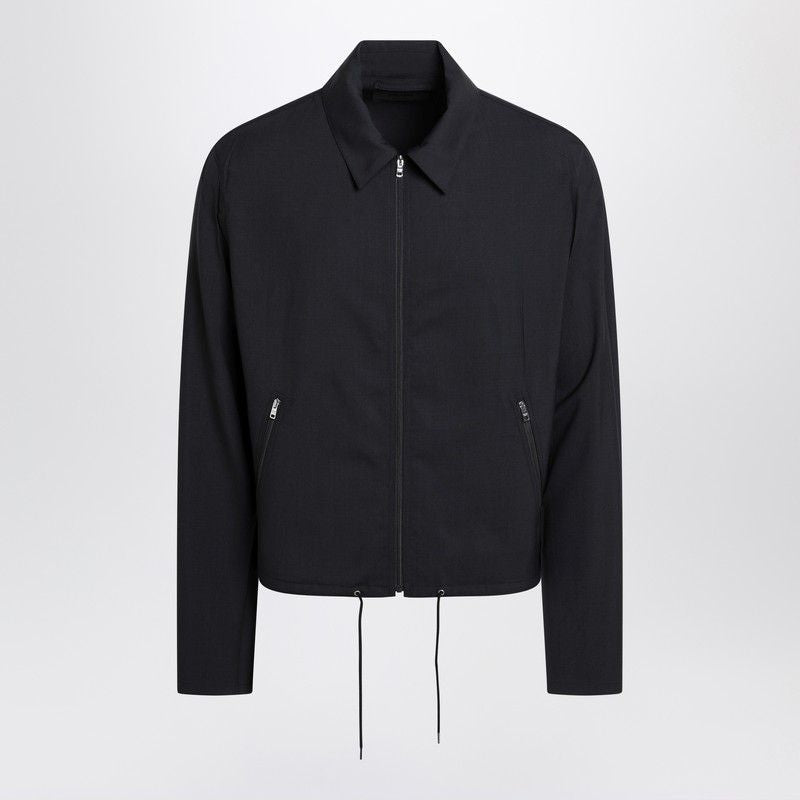 PRADA Men's Wool Jacket with Zip Closure