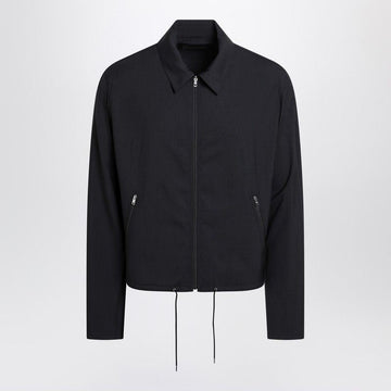 PRADA Men's Wool Jacket with Zip Closure