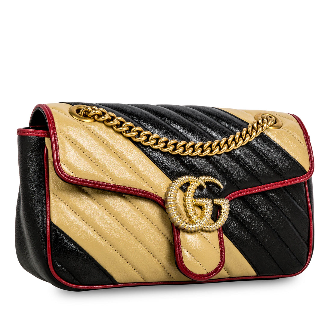Gucci GG Striped Marmont Bag - Small