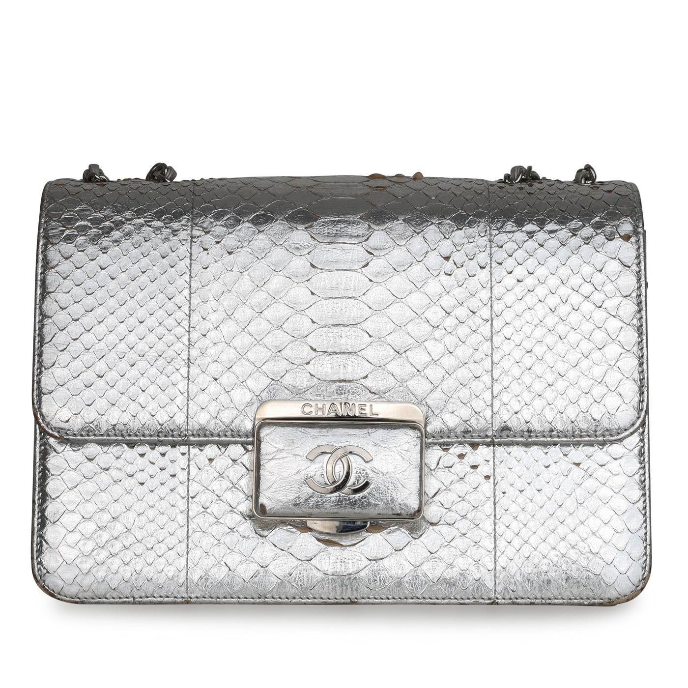 Chanel Python Flap Bag Metallic