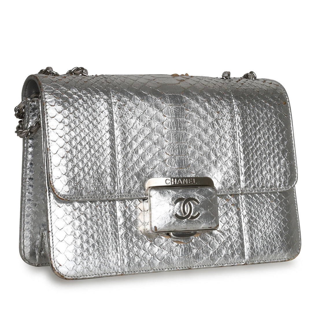 Chanel Python Flap Bag Metallic