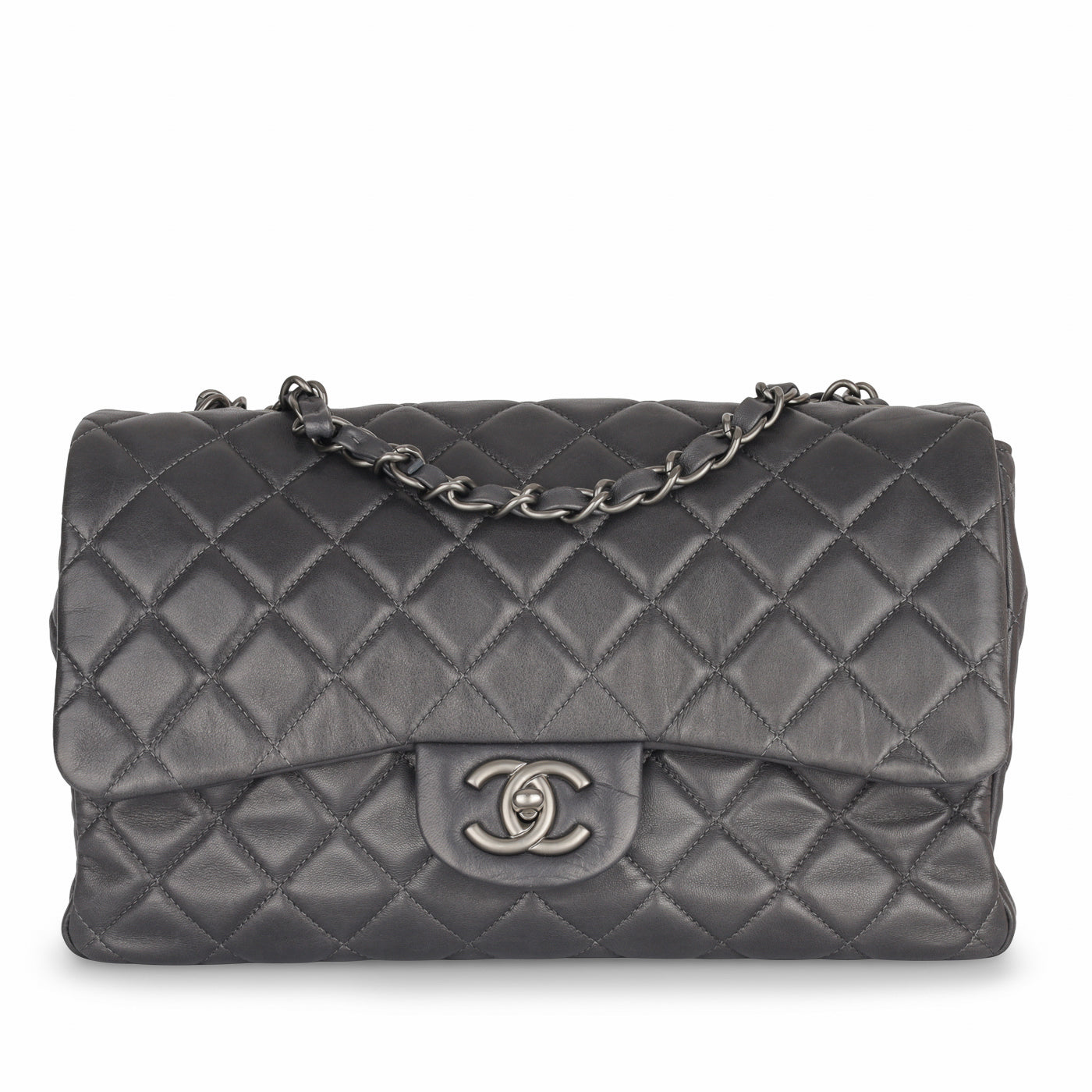 Chanel Jumbo Seasonal Flap Bag Grey