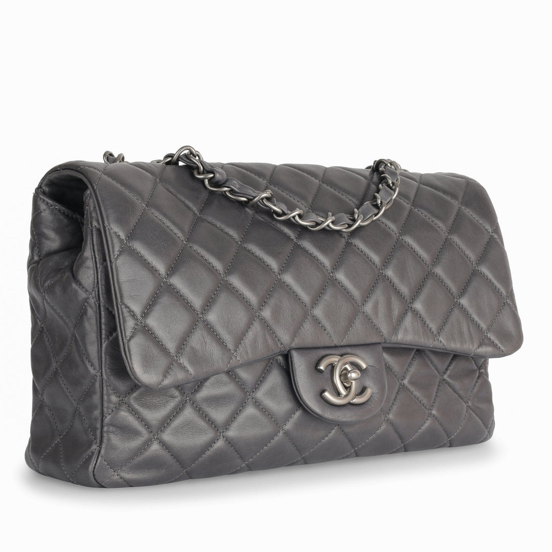 Chanel Jumbo Seasonal Flap Bag Grey
