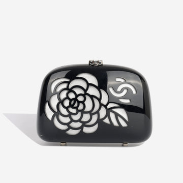 Chanel Vintage Camellia Minaudière Clutch