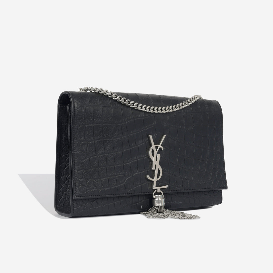 Yves Saint Laurent Kate Tassel Bag - Croc Embossed