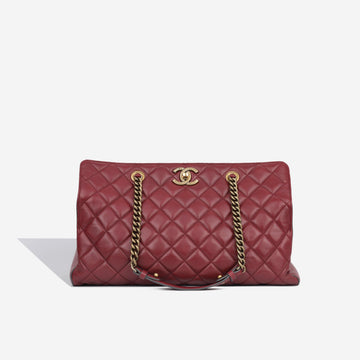 Chanel Large Shopper Tote Burgundy