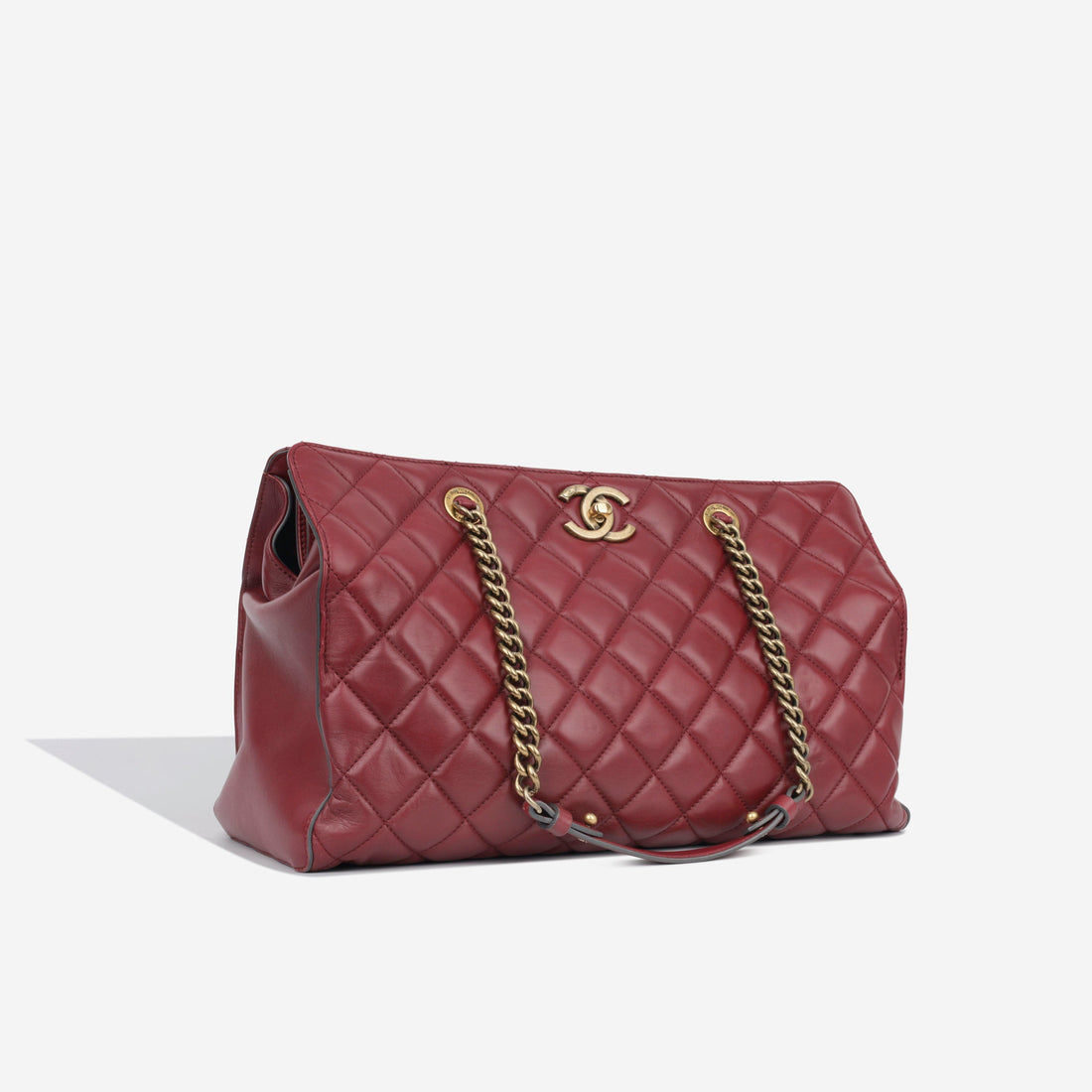 Chanel Large Shopper Tote Burgundy