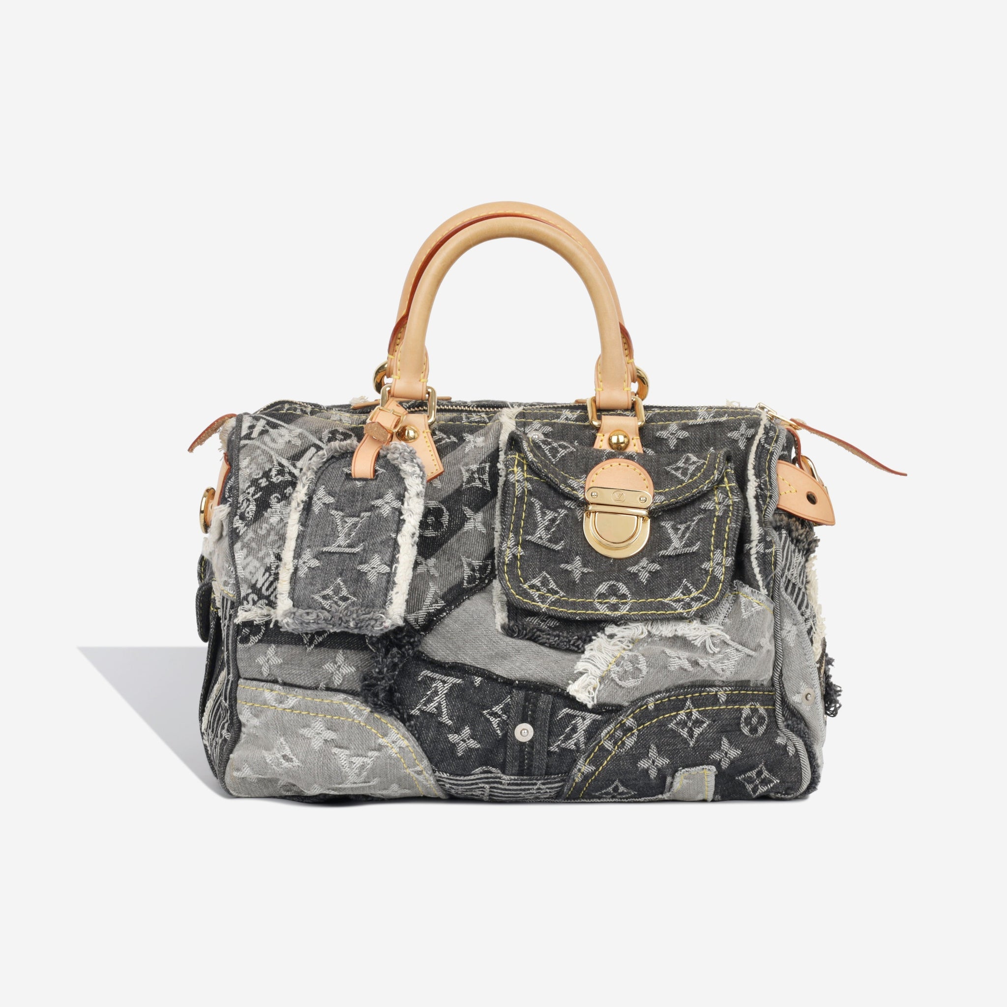 Louis Vuitton Speedy 30 Patchwork Denim